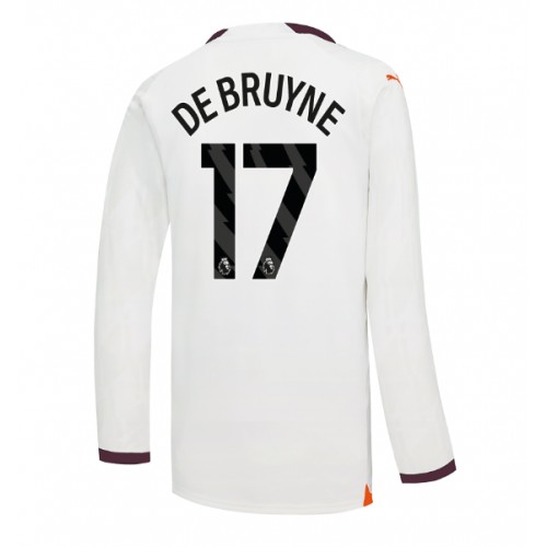 Maillot de foot Manchester City Kevin De Bruyne #17 Extérieur 2023-24 Manche Longue